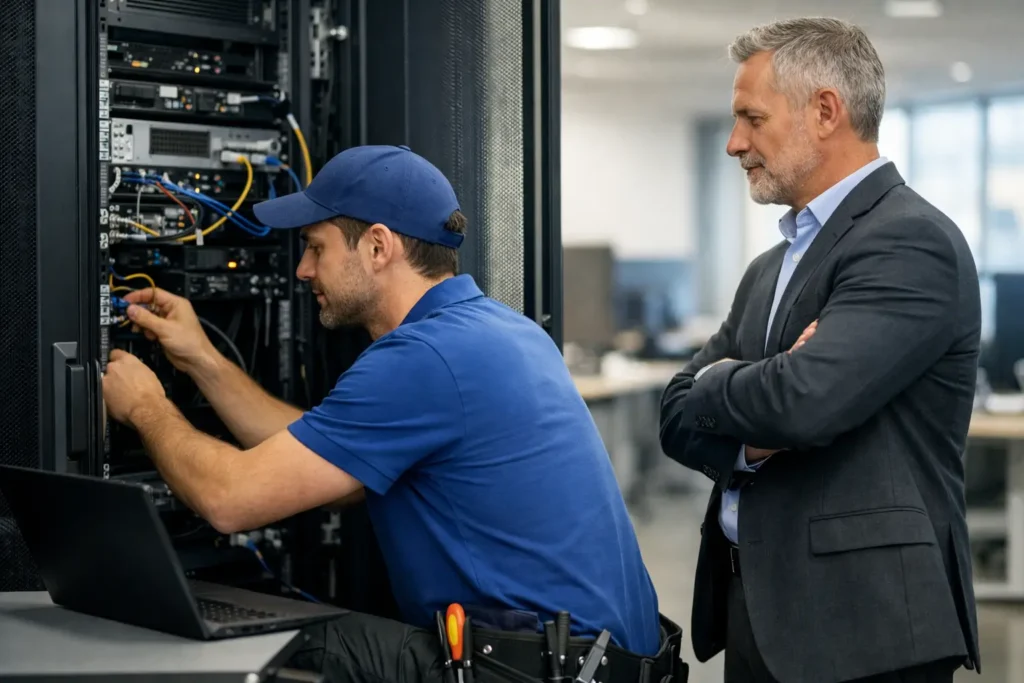 Wann brauchen Firmen Techniker vor Ort?